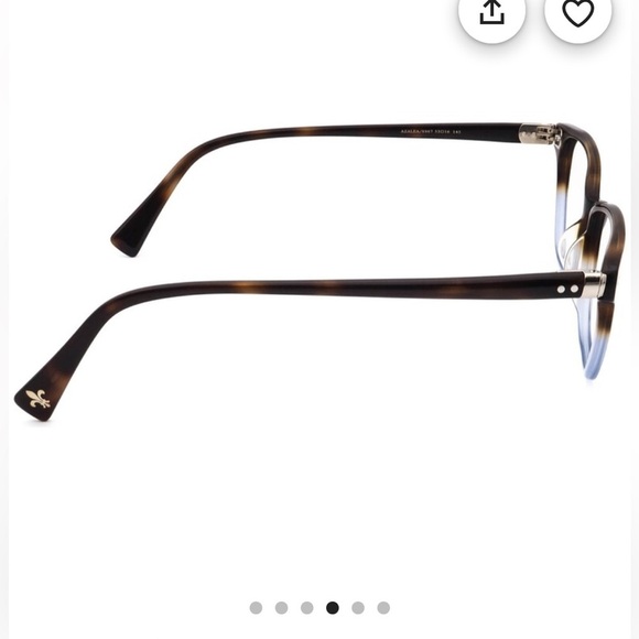 Seraphin Eyeglasses Azalea/8967 Tortoise/Blue Square Japan 53[]16 145 Handmade - Picture 4 of 15
